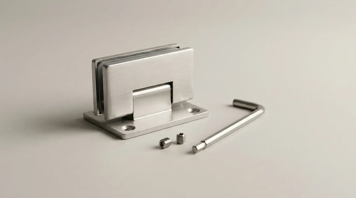 Measuring glass for wall mount hinges