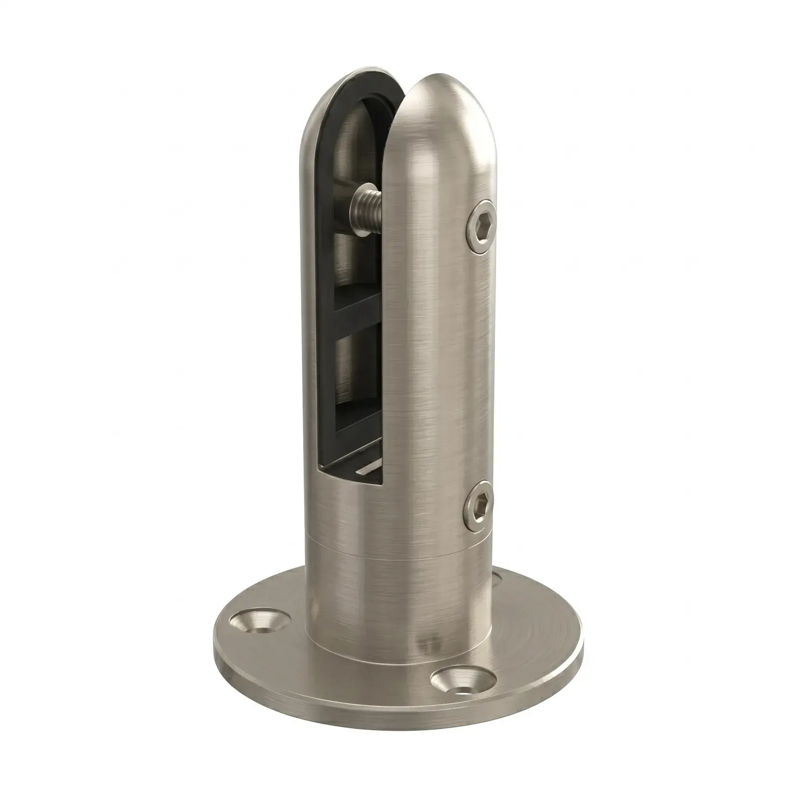 Round Floor Mount Spigot 160mm for 3/8”-1/2” Glass
