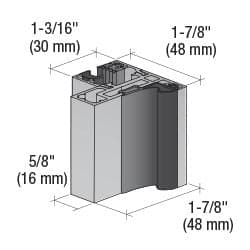 Fallbrook 3m Door Frame Profile Glass-to-Glass